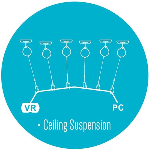 VR Headset Kabelhantering Infällbart Trissesystem (6-pack)
