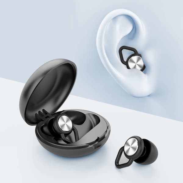 Støjreducerende ørepropper - Bullet Head Pro - Rhombus Accessories - Perfekt til søvn, arbejde og rejser Black + Silver Black + Silver