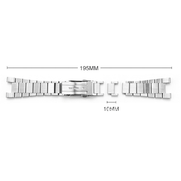 Klockarmband i rostfritt stål för Casio GST-serien Silver