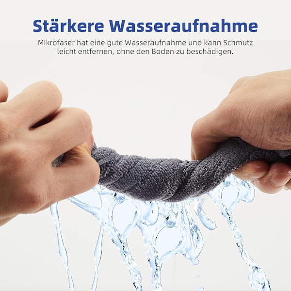 8-pack Dubbelvibration med Conner Mop Pad för Roborock S8/S8+/S8 Plus Grå
