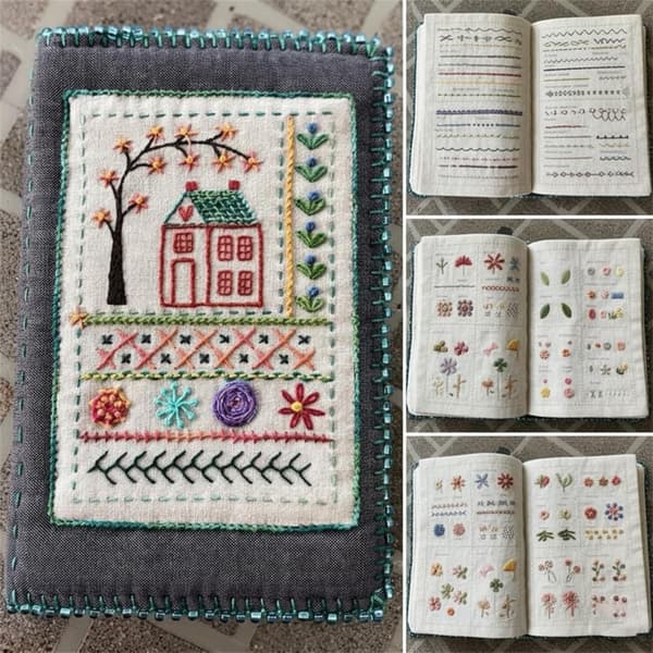 90-Delars DIY Broderikit med Stygnbok - Komplett Handsömnadsstartkit
