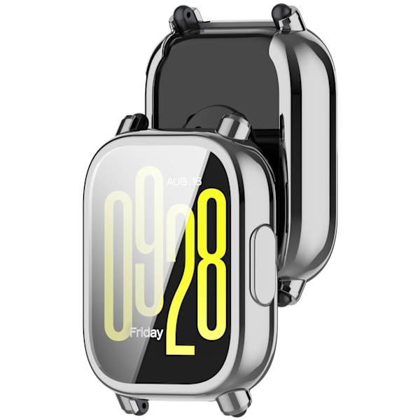Elektropläterat silverfodral för Redmi Watch 5 Active - Fulltäckande TPU-skydd