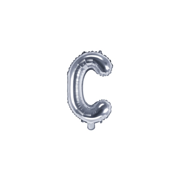 Bokstavsballong 53 cm, bokstav C - silver