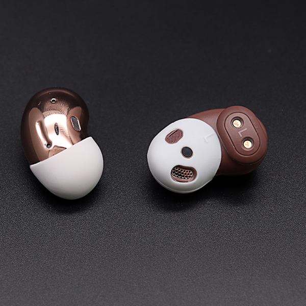 Mjukt silikon hörlursfodral för Samsung Galaxy Buds Live Vit