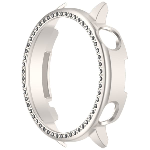 Skyddsram med Enkel Rad Strass för Oneplus Watch 3 43mm - Silver PC-material, Elegant Design