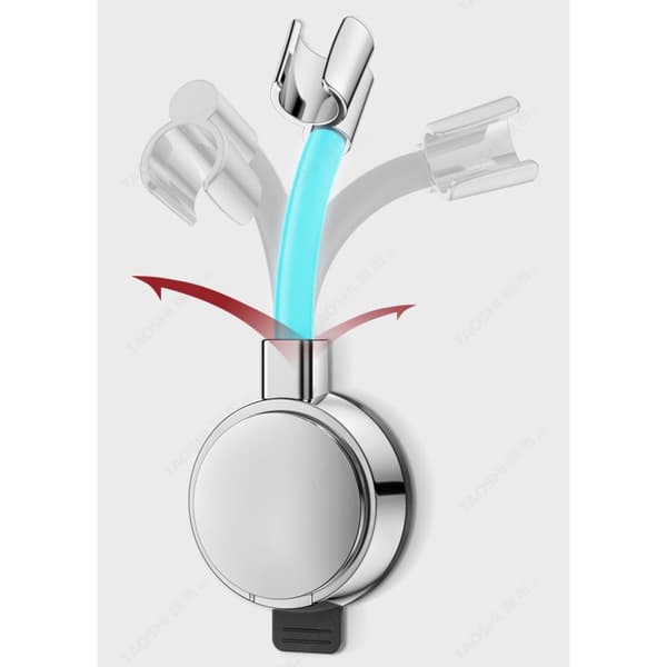 Dual Strong-Suction Shower Holder 2-Pack kompatibelt med 720° Justerbar Universal ABS Duschhållare Silver Silver