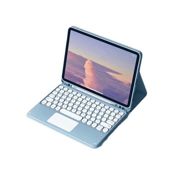 Bluetooth-tangentbordsfodral för Galaxy Tab S7 FE Blå