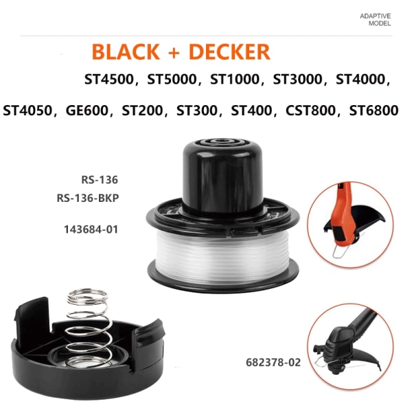 Ersättningsspollinje för Black+Decker String Trimmer