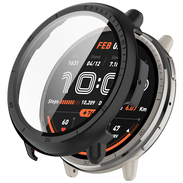 Amazfit Active2 skyddsfodral med integrerat skärmskydd Svart