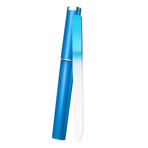 Keskikokoinen kannettava kynsilakkatyökalu lasinen kynsiviila ko Sininen