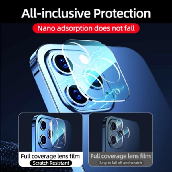 Objektivbeskyttelse iPhone 12 Pro kamera 2-pak Hærdet glas