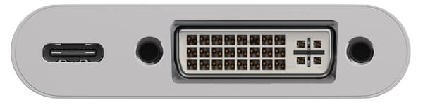 USB-C™-adapter till DVI, PD, vit