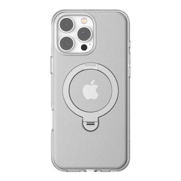 Torras Ostand Spin Series-fodral för iPhone 16 Pro (Transparent)