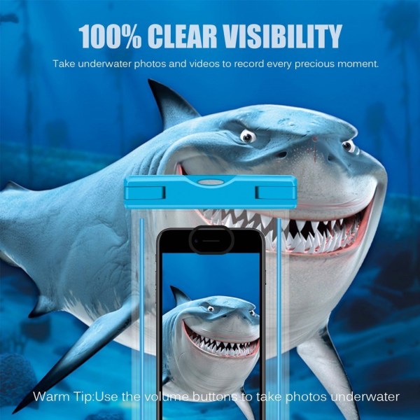 Vattentät mobilväska för smartphone - universal - blå