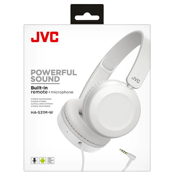 JVC Hörlur HAS31 On-Ear Vit