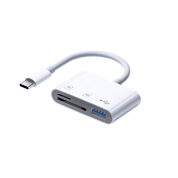 INF 3-i-1 Kortläsare, USB-C till SD/TF/USB