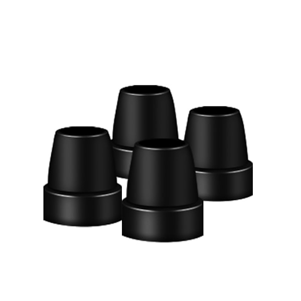 Fyrdubbla käppspetsar - Förbättrad stabilitet och skydd (4-pack)