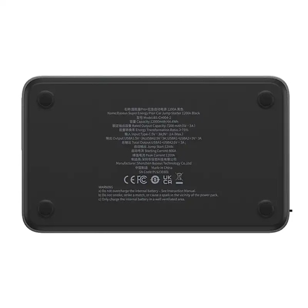 Starthjälp för bil Baseus Black Super Energy Pro+ 1200A (svart)