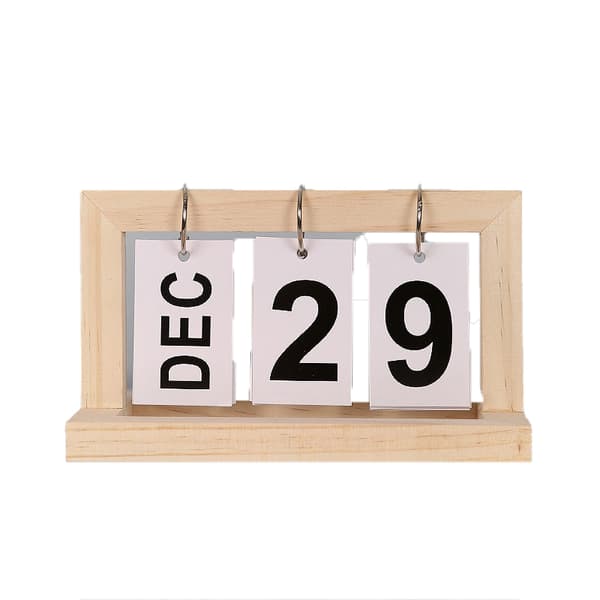 Minimalistisk Evighetskalender i Trä
