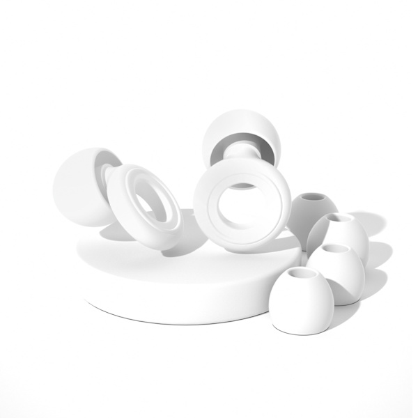 Støjreducerende ørepropper med etui White White