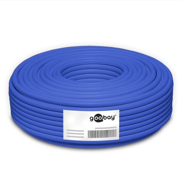 CAT 7A verkkokaapeli, duplex S/FTP (PiMF), sininen