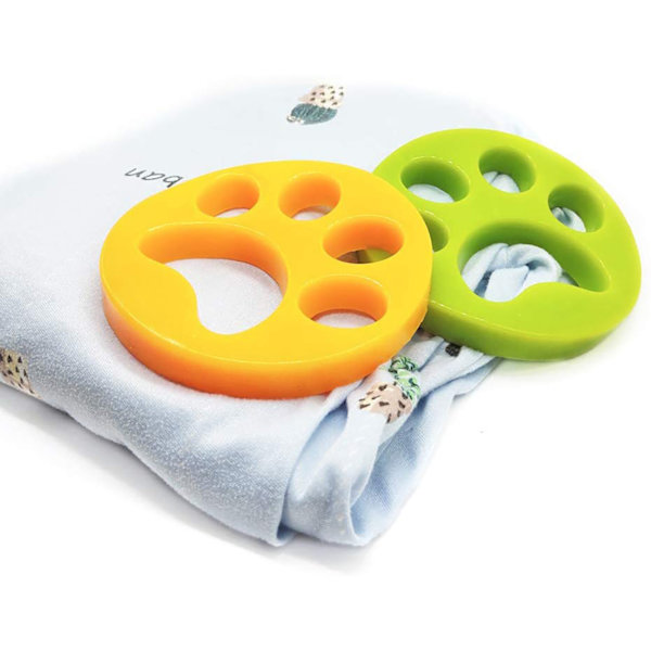 Pälsborttagare för kläder - tar bort hund/katthår Grön/Gul 2-pack