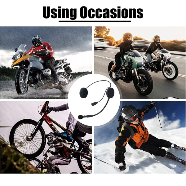 INF MC-hörlurar för motorcykelhjälm Bluetooth 5.2