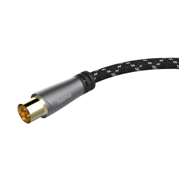 HAMA Antennkabel 120dB Svart/Grå 5.0m