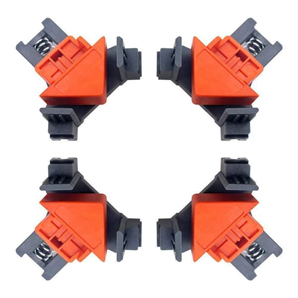 Rätvinklig klämsats - 90 graders hörklämmor (4-pack)