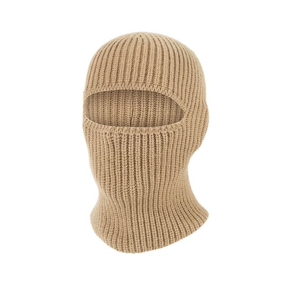Neulottu Balaclava - talvipäähineet Khaki