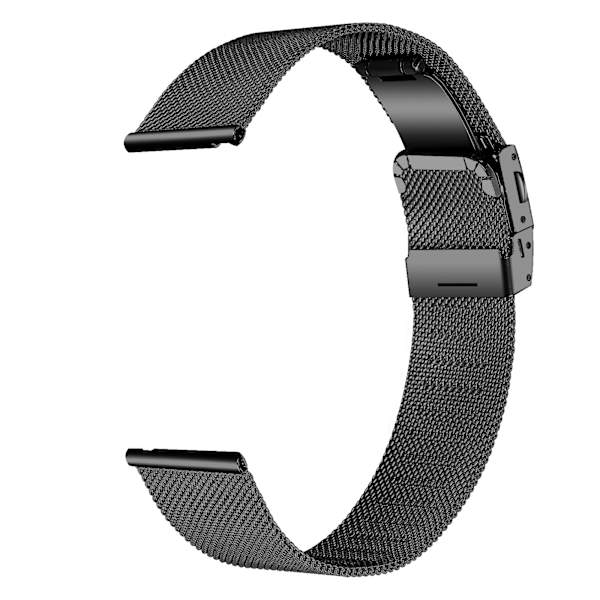 22mm Klockarmband i Rostfritt stål för Samsung/Huawei Svart