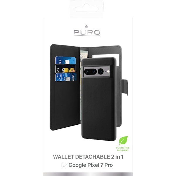 Google Pixel 7 Pro wallet, detachable, black