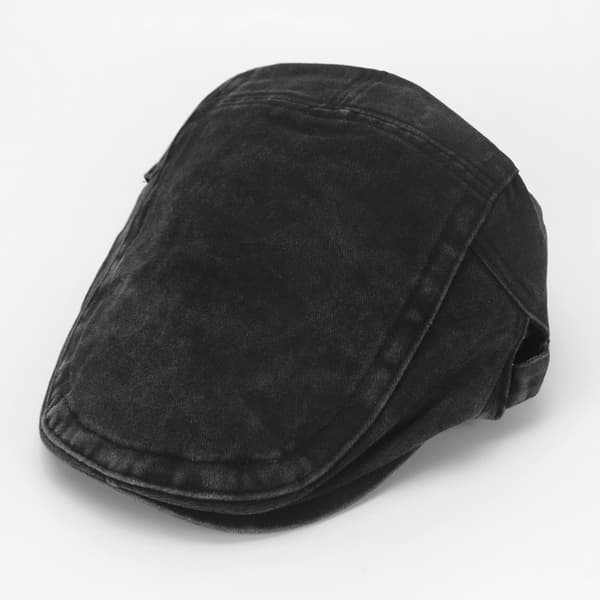 Vintage tvättad keps Black Black
