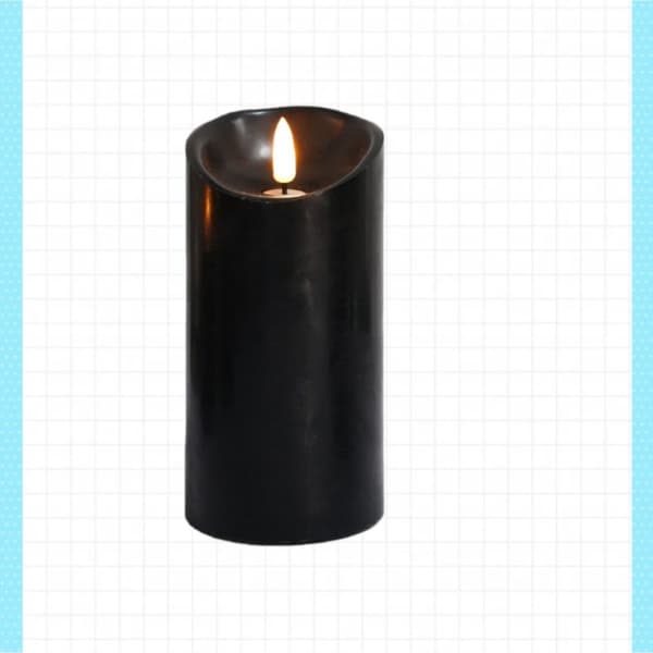 Magic Black Series LED Elektronisk Ljuslykta (7.5cm Diameter, 15cm Höjd)