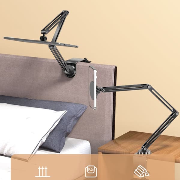 Foldbar Magnetisk Telefonholder - Justerbar Bordmontering til Livestreaming & Tablet Support