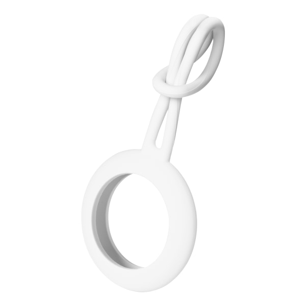 Apple AirTag case, silicone, hanger, white