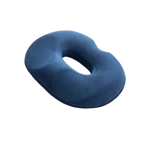memory foam sædepude trykaflastende til kvinder til kontor og bil 3D kontur åndbart polyesterbetræk ergonomisk støtte til lang siddetid Blue Blue