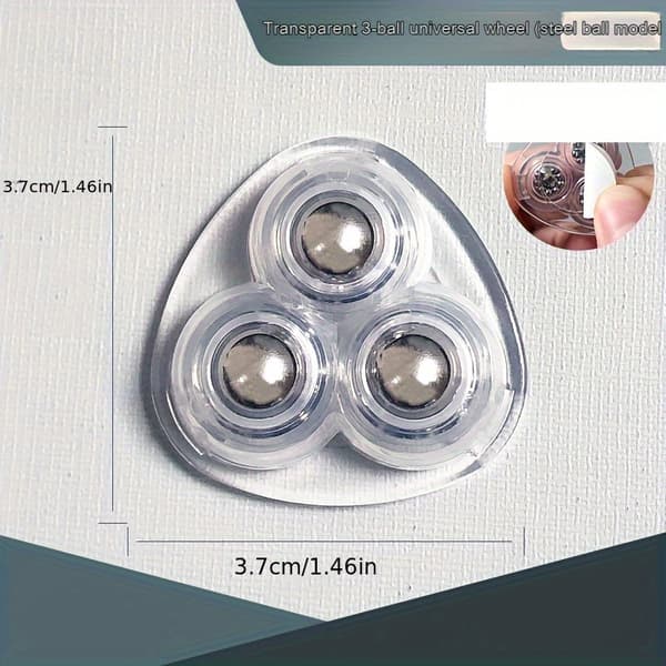 16 kpl itseliimautuvaa pyörää, kantavuus 50 paunaa Transparent Transparent
