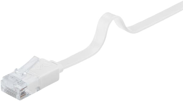 CAT 6 platt patchkabel, U/UTP, vit