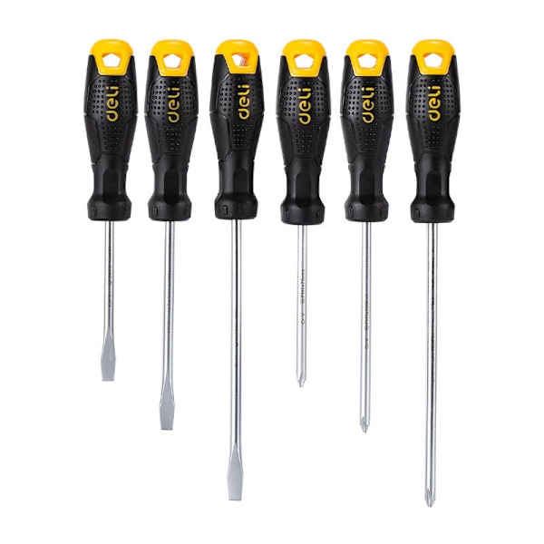 Skruvmejselset Deli Tools EDL620006, med magnet, 6 st