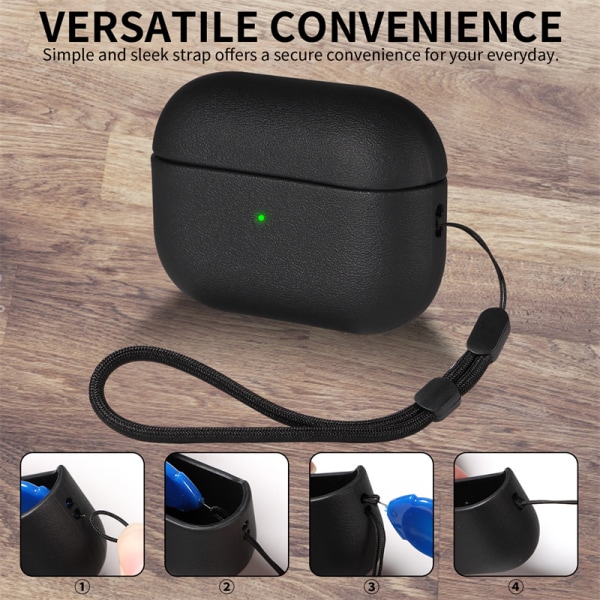 TPU Skyddsfodral för AirPods Pro/Pro 2 Airpods Pro 2 Svart