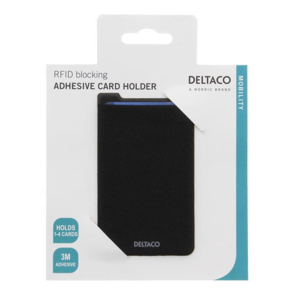 Adhesive credit card holder, RFID blocking, 3M adhesive