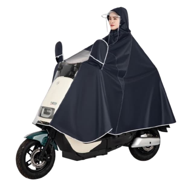 Pyöräilysadeponcho heijastavalla raidalla DarkBlue 7XL DarkBlue 7XL