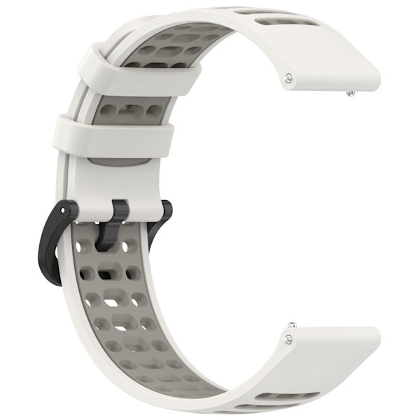 Silikoniranneke Xiaomi Watch S4/Keep Watch Pilot 1 -kellolle Valkoinen + harmaa
