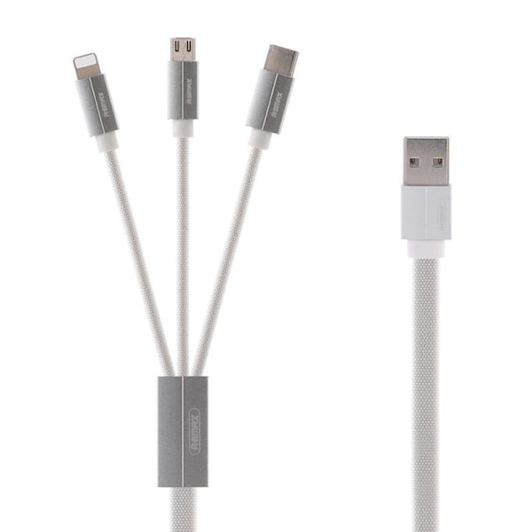 USB-kaapeli 3in1 Remax Kerolla, 1m (valkoinen)