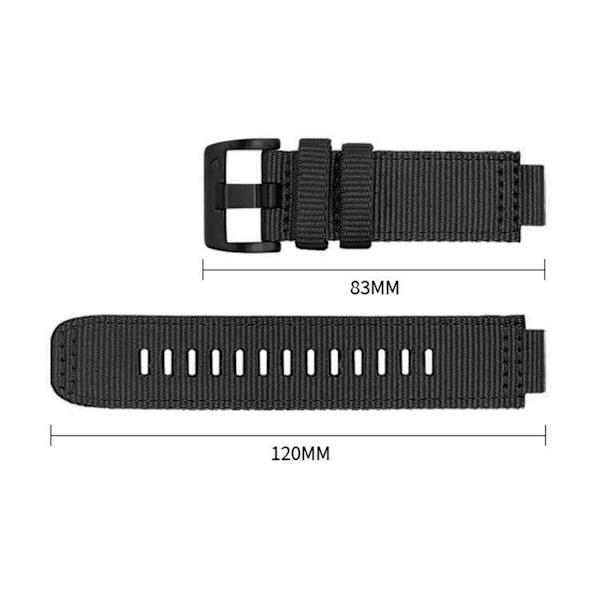 Nylon urrem med spænde til Garmin Black Black