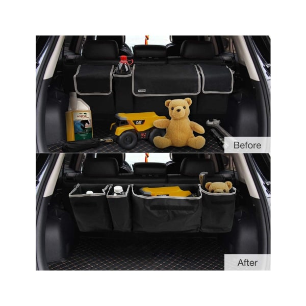 Förvaring för bagageutrymme i bilen (90 cm) Svart