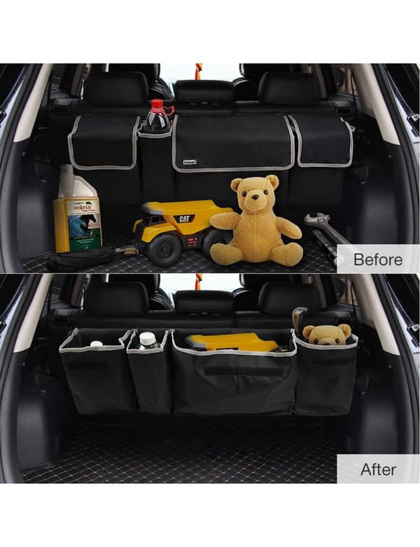 Opbevaring til bagageplads i bilen (90 cm) Black Black