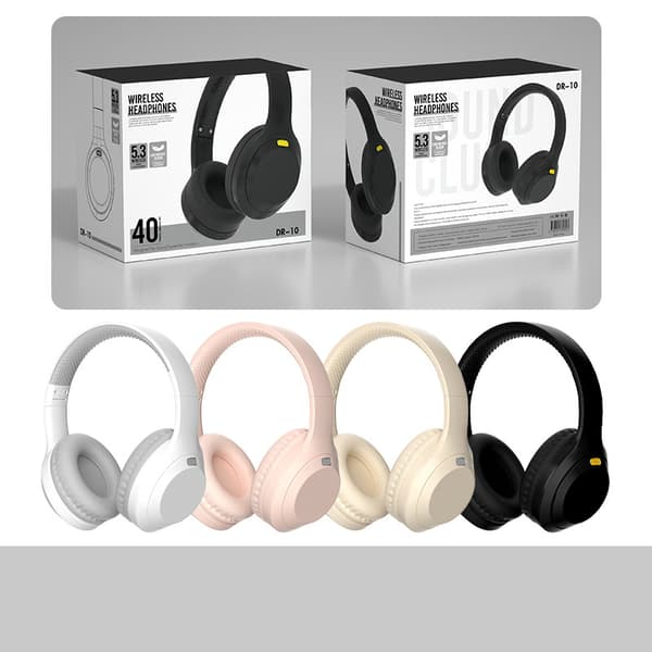 DR10 Classic Black Over-Ear Bluetooth Headphones