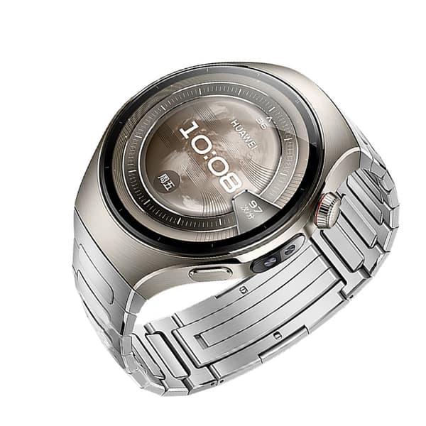 Titaniumlegeret urrem kompatibel med HUAWEI WATCH5, 18.3cm, foldespænde Silver 42 mm Silver 42 mm